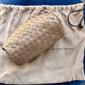 Bottega Veneta Bronze Woven Mini Clutch and Original Dustbag